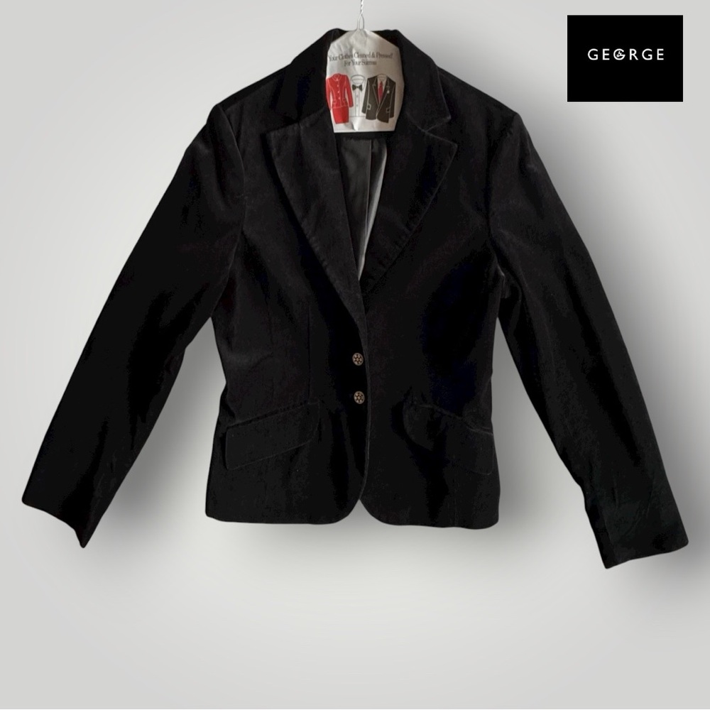 🛍️SALE🛍️ George Women's Black Velvet Suit Jacket | Blazer - Picture 2 of 9